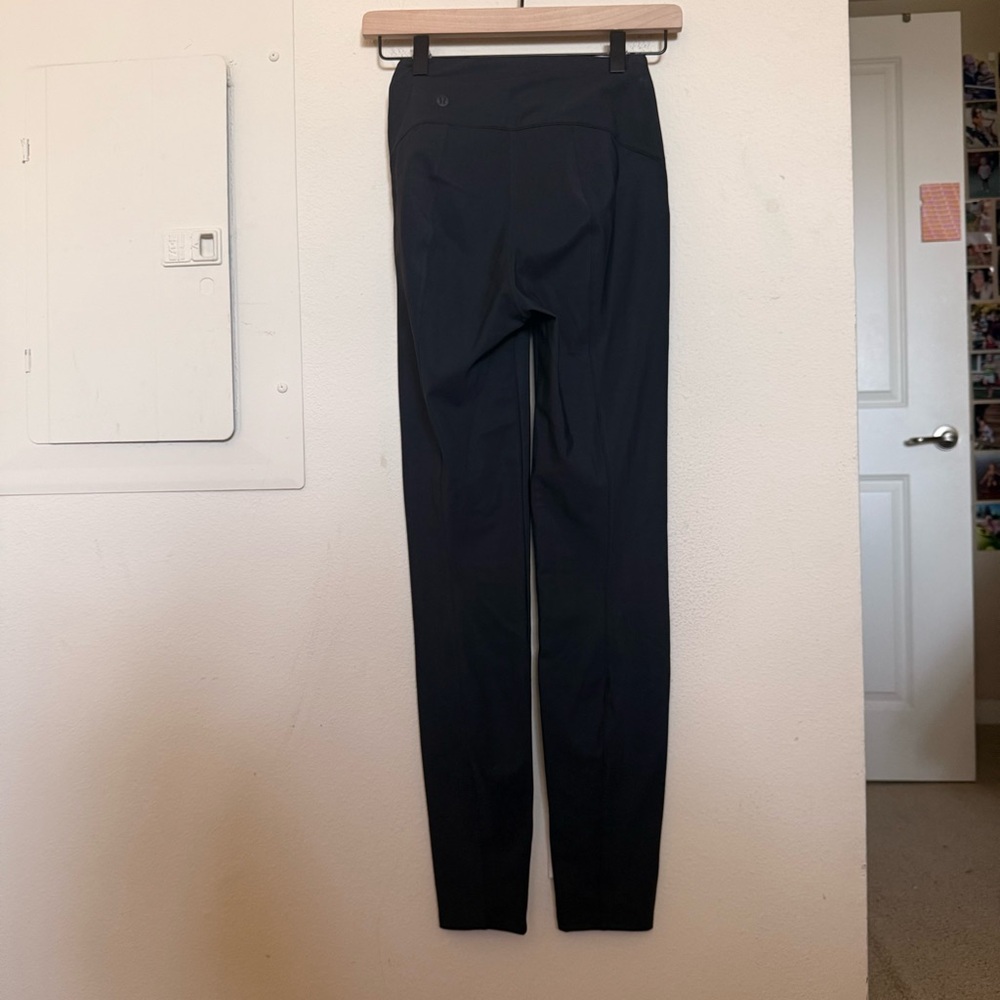 Lululemon Black High Rise Pants Women’s Size 2 Slim Fit Stretch Work Yoga Pants - Picture 2 of 9